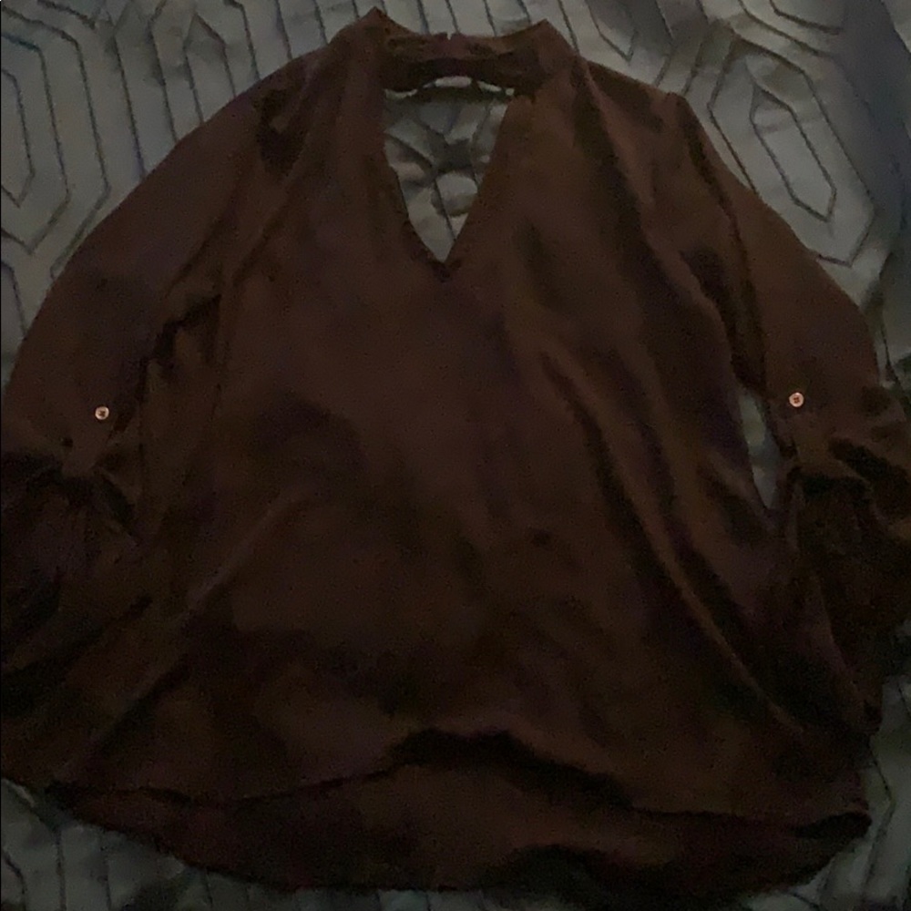 Black Shirt with silver button details